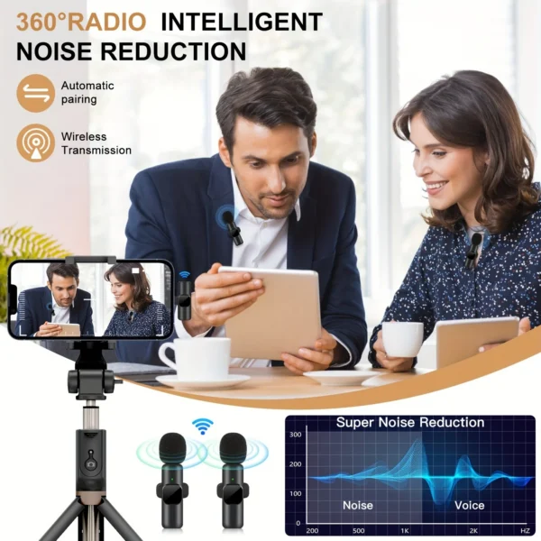 K9 Wireless Microphone for USB-C Microphone with Noise Reduction