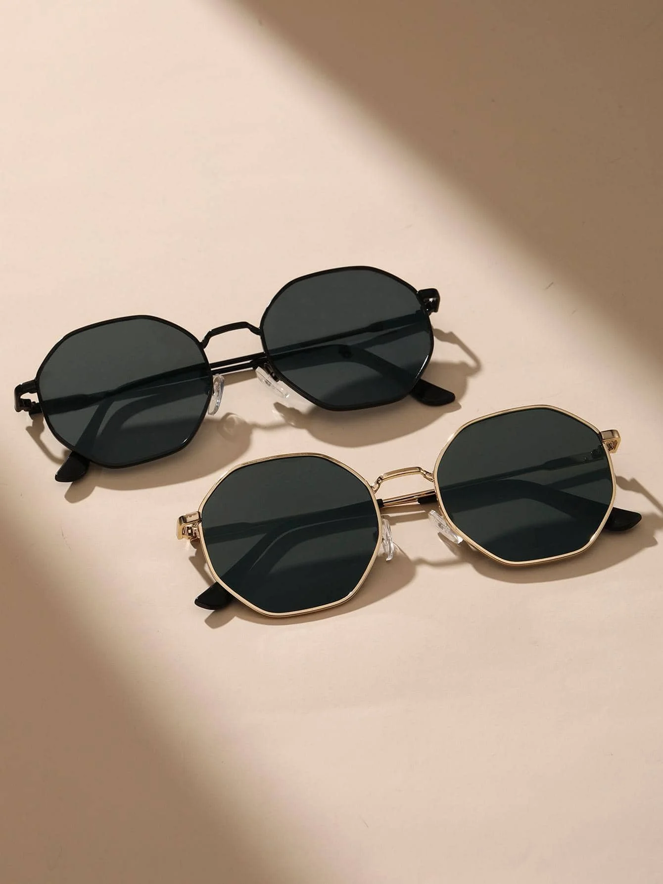 Classical Sunglasses Metal Geometric&Round Frame Fashion Classical Sunglasses for Vacation Decors Photo Props - Image 2