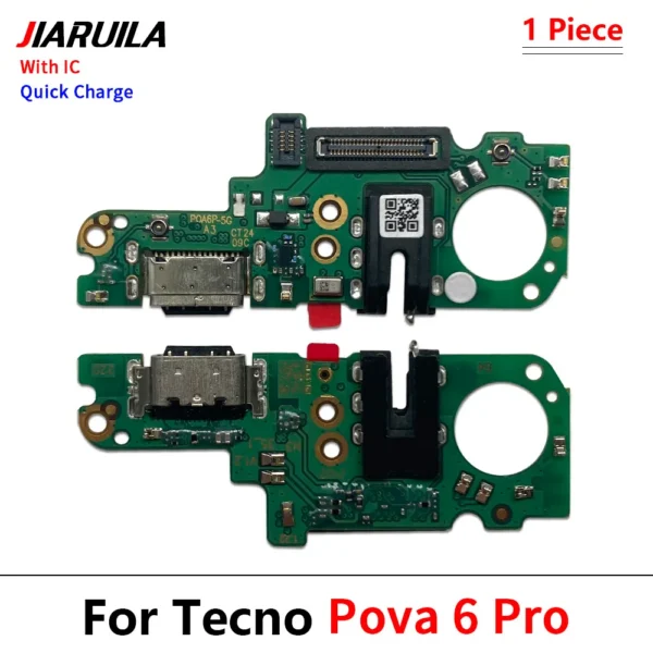 Tecno Pova Connector Charging Board Flex Cable for 2 3 4 5 6 Pro Neo 2 5G LD7 LE8