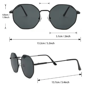 Classical Sunglasses Metal Geometric&Round Frame Fashion Classical Sunglasses for Vacation Decors Photo Props - Image 6