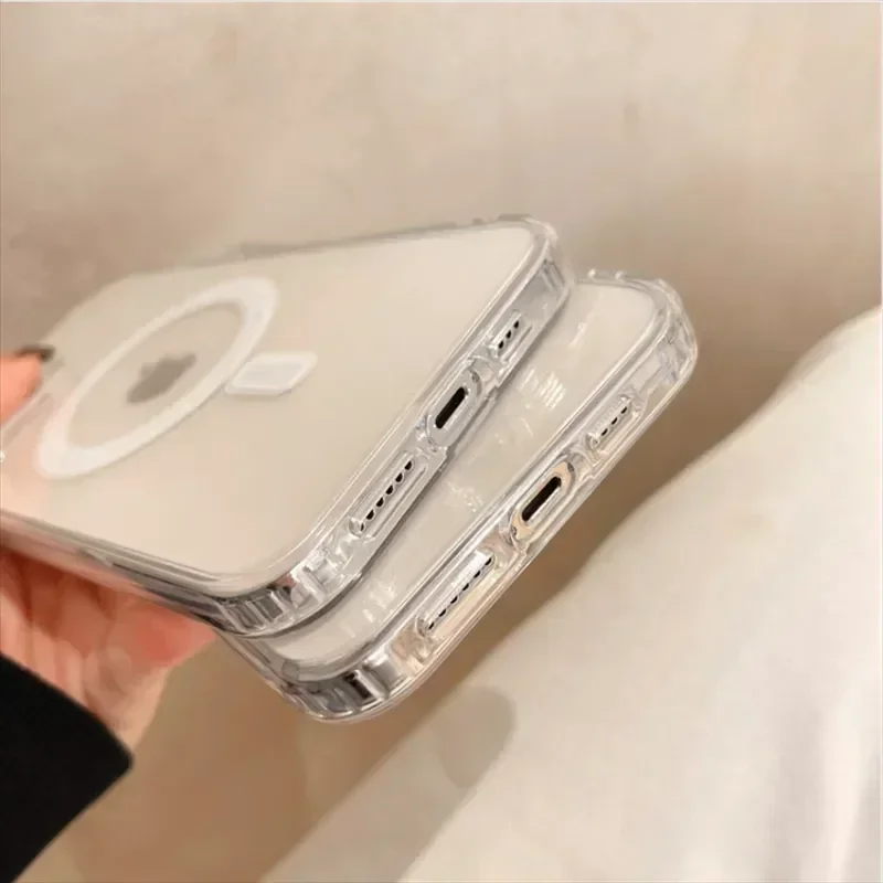 Magsafe Magnetic Wireless Charging Phone Case for Iphone 16 15 14 13 12 11 Promax Mini X XR XS 7 8Plus Clear Cover - Image 6