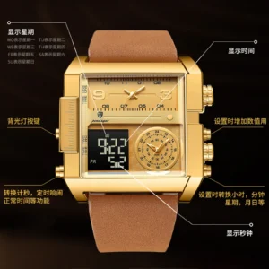 POEDAGAR Man Wristwatch Digital Multifunction Luxury Quartz Men'S Watch - Image 6