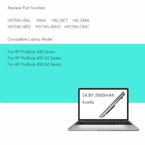 Hp Probook 430 G1 G2 HSTNN-IB4L H6L28ET H6L28AA HSTNN-IB5X HSTNN-W01C HSTNN-C84C - Image 7