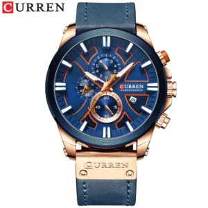 CURREN Men'S Chronograph Watch Quartz Movement Luminous Hands Casual Sport Waterproof Watch - Image 5