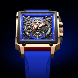 LIGE Luxury Men Watch Business Square Watch Chronograph - Image 4
