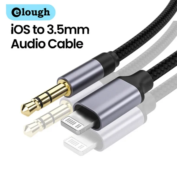 3.5Mm Jack Audio Cable Male to Lightning Aux Cable for Iphone