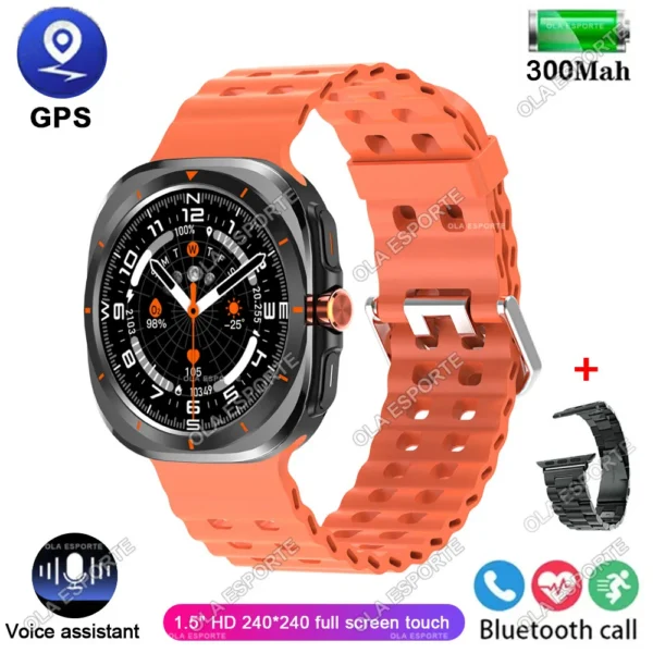 Smartwatch Men 1.52Inch HD Bluetooth Calls Waterproof Fitness Smart Watch 2025 Suitable for Samsung Galaxy Watch 7 Ultra New NFC
