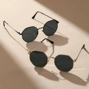 Classical Sunglasses Metal Geometric&Round Frame Fashion Classical Sunglasses for Vacation Decors Photo Props - Image 4