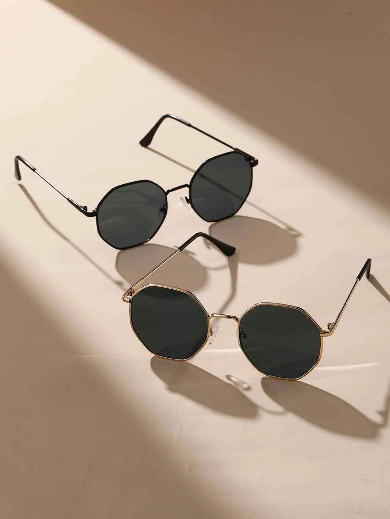 Classical Sunglasses Metal Geometric&Round Frame Fashion Classical Sunglasses for Vacation Decors Photo Props - Image 4