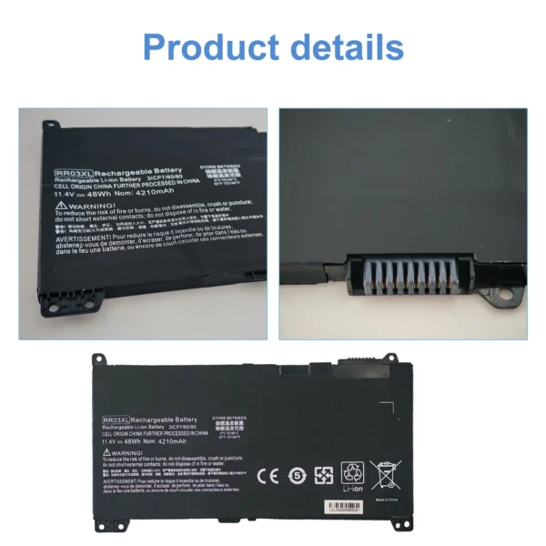 Hp Probook 430 440 450 455 470 G4 G5 HSTNN-PB6W HSTNN-UB7C HSTNN-LB71 11.4V 48WH