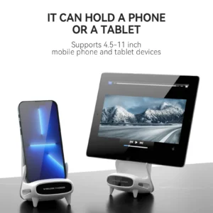 15W Wireless Charging Stand Holder Magnetic Charger with Speaker - Image 4