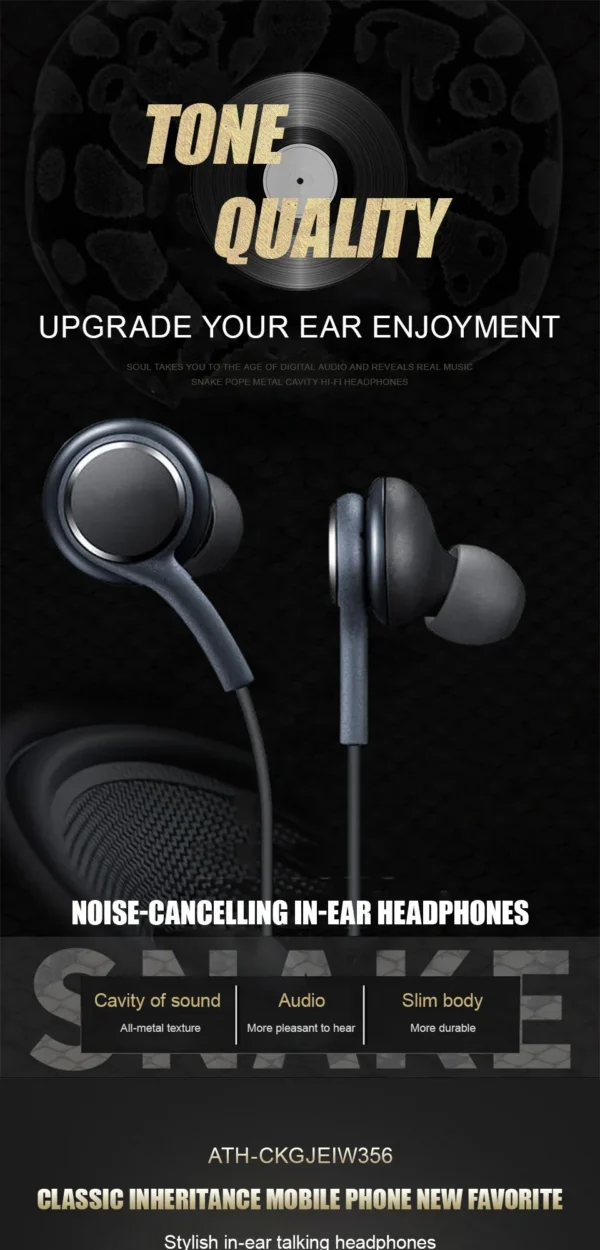 Type C Wired Earphone for Samsung Galaxy S & A Series