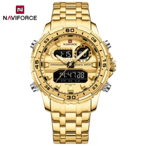 NAVIFORCE NF9234 Black Gold Men Wrist Watches Sport Waterproof Stainless Steel Strap - Image 19