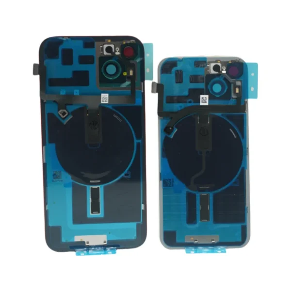 Iphone 14 / for Iphone 14 plus Rear Case Door Housing Back Glass Cover with Wireless Flex Cable Metal Plate Replacement
