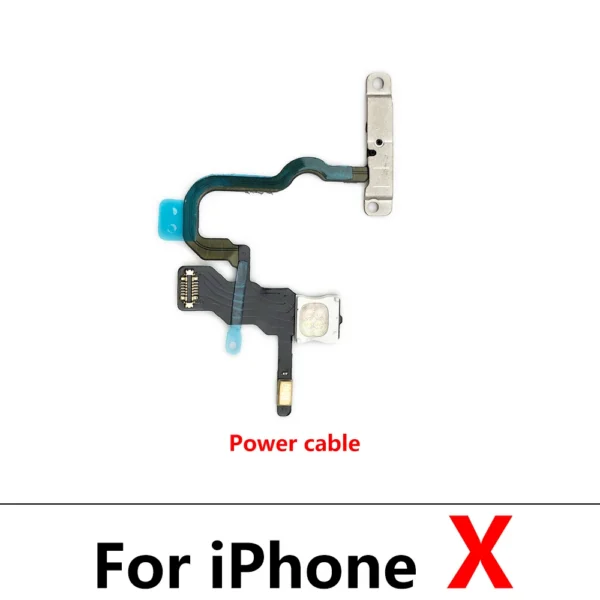 Power Flex Cable for Iphone 7 8 plus X XR XS Max Mute & Volume Switch on off Button Key Replacement Parts