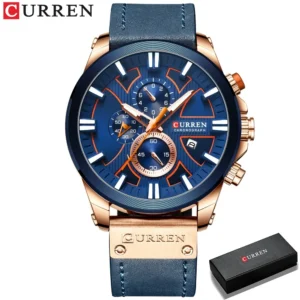 CURREN Men'S Chronograph Watch Quartz Movement Luminous Hands Casual Sport Waterproof Watch - Image 19