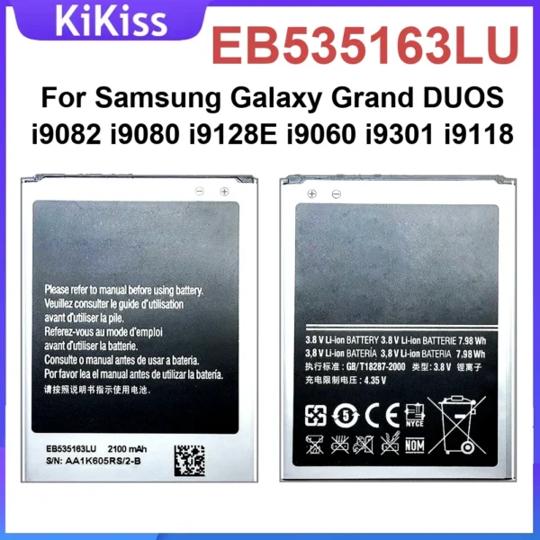 Battery for Samsung S3 S6 S7 Edge S8 S9 S10 plus S10E J5 A70 Note 10 A8 A51 Grand Duos G9350 G9082 Sm-N975Ds Sm-A515