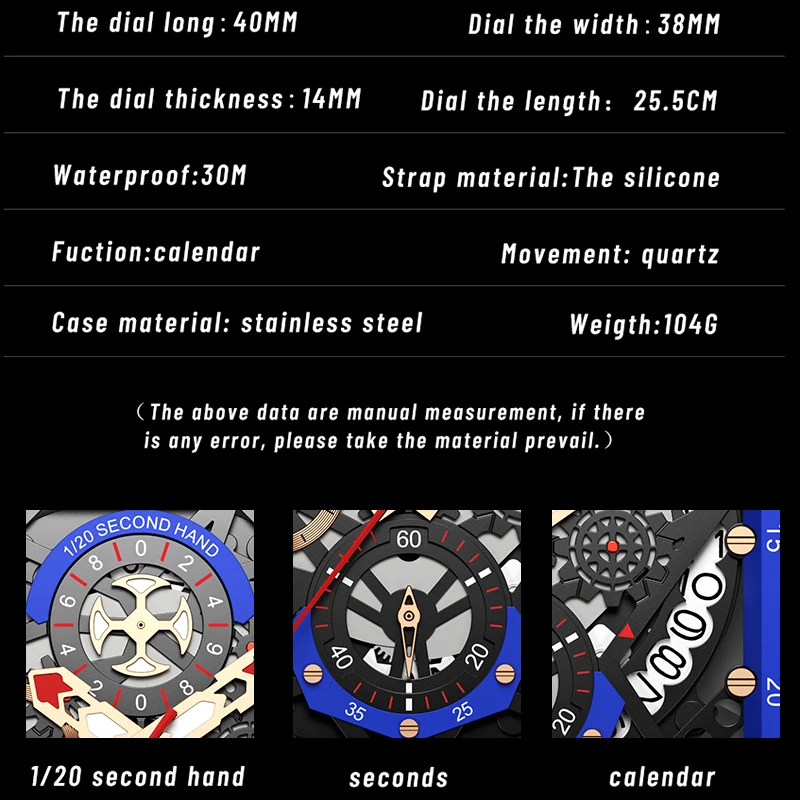 LIGE Luxury Men Watch Business Square Watch Chronograph - Image 6