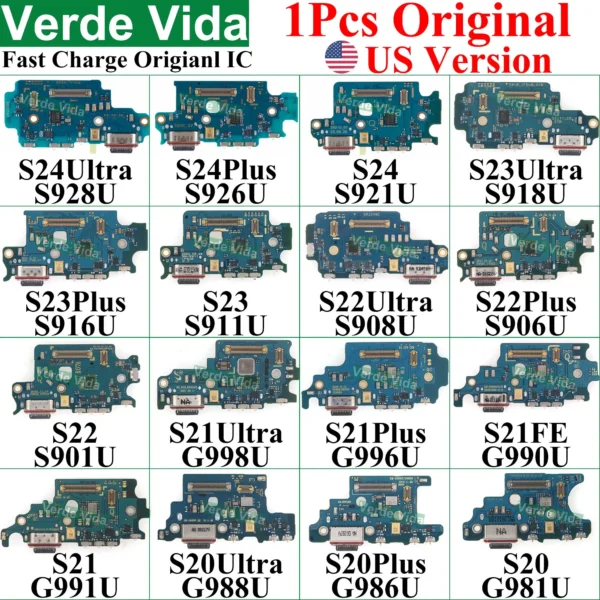 Charging Port Board Dock Connector Flex Cable for S928U S918U S908U S906U S23 S24 Ultra S22 plus S21 FE