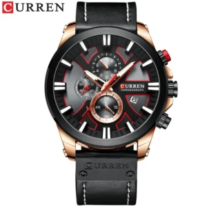 CURREN Men'S Chronograph Watch Quartz Movement Luminous Hands Casual Sport Waterproof Watch - Image 8