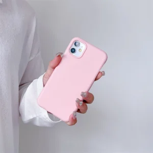 Silicone Pink Phone Case for Iphone 15 14 13 12 11 Pro Max plus - Image 4