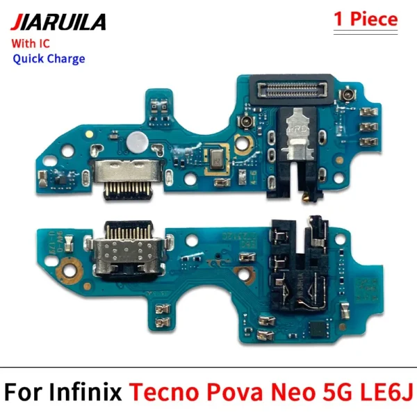 Tecno Pova Connector Charging Board Flex Cable for 2 3 4 5 6 Pro Neo 2 5G LD7 LE8