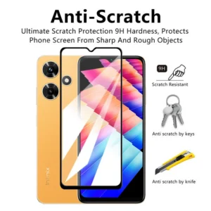 Infinix Hot 30I Tempered Glass Infinix Hot 30I NFC Glass Full Cover Screen Protector Infinix Hot 30I Protective Film - Image 4