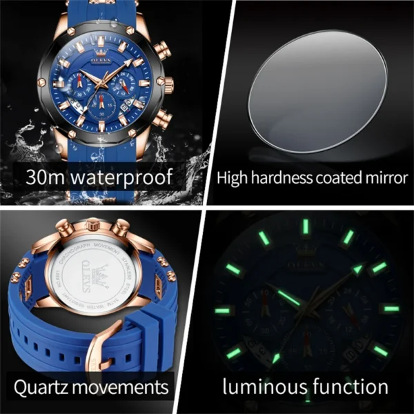 OLEVS Man Watch Luxury Quartz Watch? Waterproof Luminous