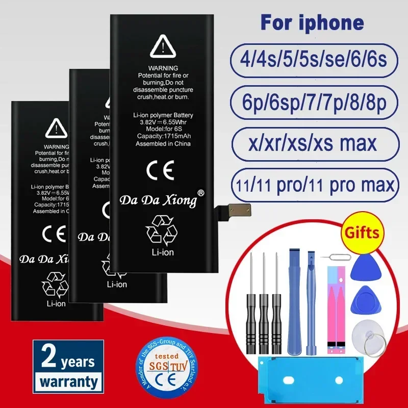 Battery for Iphone 6 6S 5 5S SE 6P 6SP 7 7Plus 8 8Plus X XR XS 11 SE2 4 4G 4S Pro MAX - Image 6