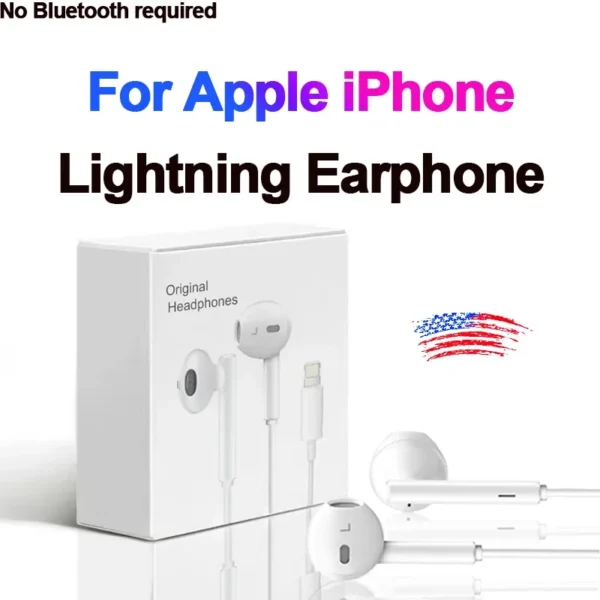 Lightning Earphones for Apple Iphone 14 Pro Max Headphones 13 12 11 Mini X XS 6 7 8