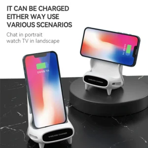 15W Wireless Charging Stand Holder Magnetic Charger with Speaker - Image 2