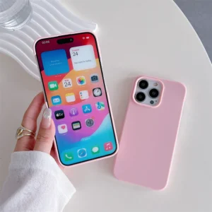Silicone Pink Phone Case for Iphone 15 14 13 12 11 Pro Max plus - Image 5