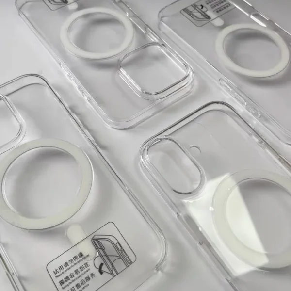 Clear Case for Iphone 17 16Pro Max 14 15 Pro 13 16 Wireless Charge Transparent Magnetic Magsafe