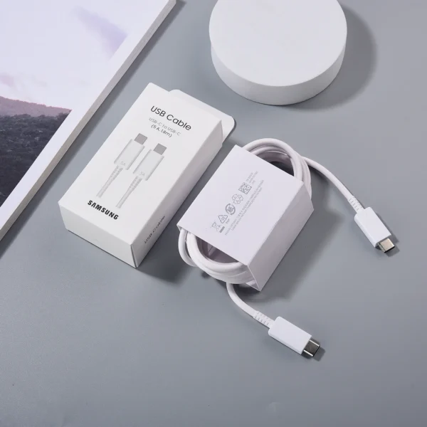 Samsung USB Type C PD Fast Charging 2.0 Cable 25W/45W/65W for Galaxy S23 S24 S25 Ultra A55 A36 A16 Z Flip Fold 5 6 1/1.8M 5A