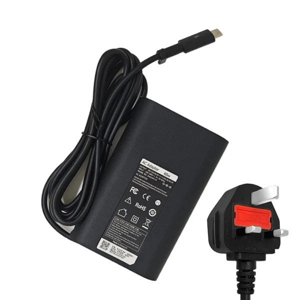 DELL Latitude 7420 7370 7275 5285 5420 5520 7320 7410 5179 7390 5290 5320 Power Cord 65W USB Type C Laptop Adapter Charger
