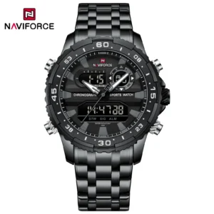 NAVIFORCE NF9234 Black Gold Men Wrist Watches Sport Waterproof Stainless Steel Strap - Image 8