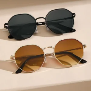 Classical Sunglasses Metal Geometric&Round Frame Fashion Classical Sunglasses for Vacation Decors Photo Props - Image 9
