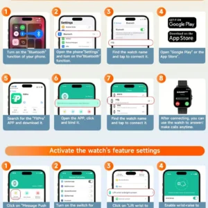 Smartwatch Android Phone 1.44" Color Screen Full Touch Custom Dial Smart Watch Women Bluetooth Call Smart Watch Men - Image 3