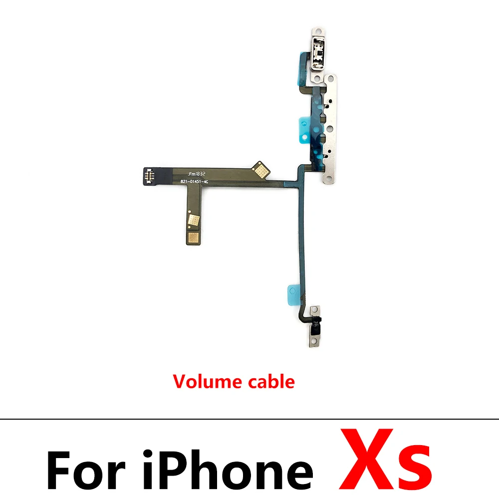 Power Flex Cable for Iphone 7 8 plus X XR XS Max Mute & Volume Switch on off Button Key Replacement Parts - Image 8