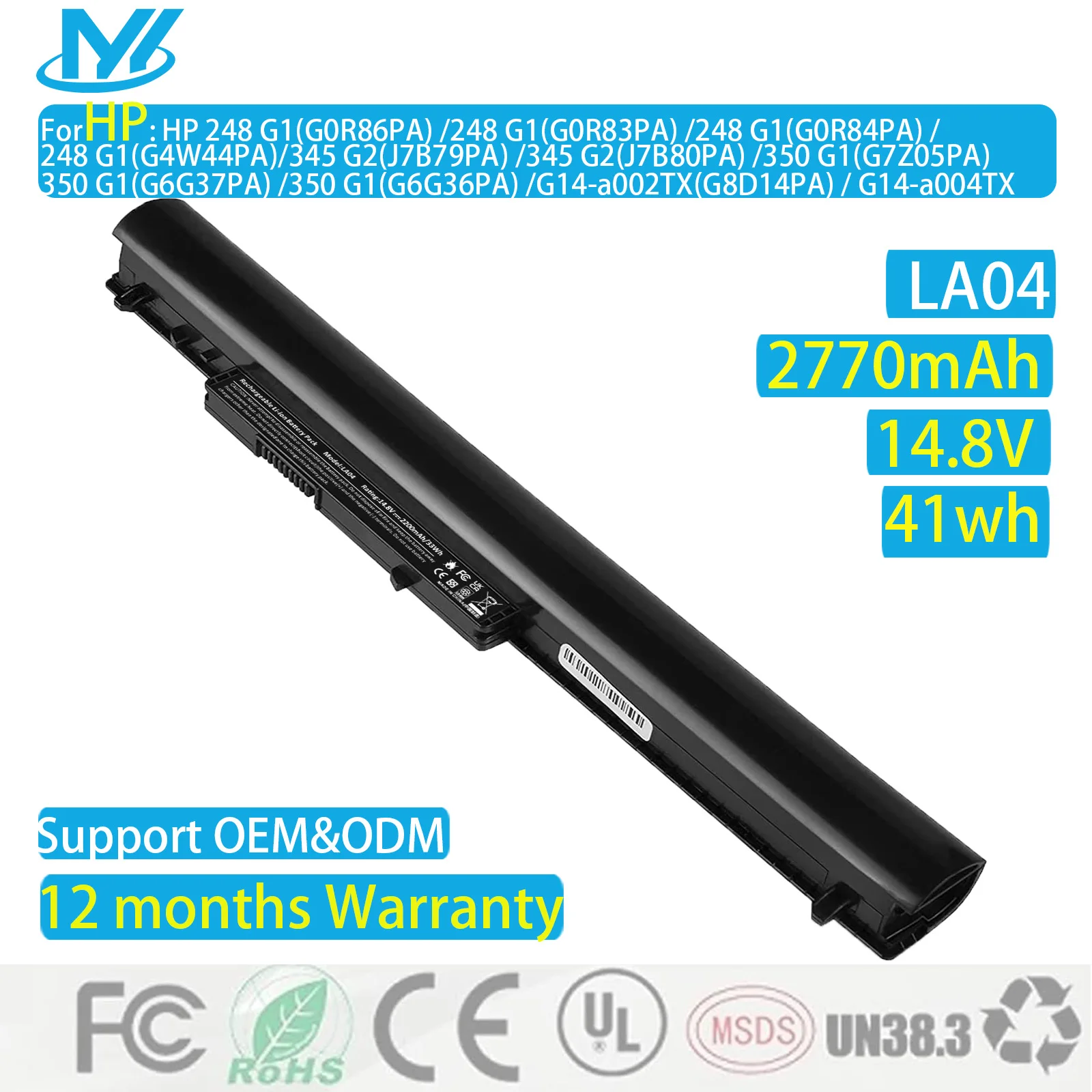 Hp Pavilion 14-N000 14-N200 15-N000 15-N200 248 340 345 350 355 G1 345 355 LA04 - Image 1