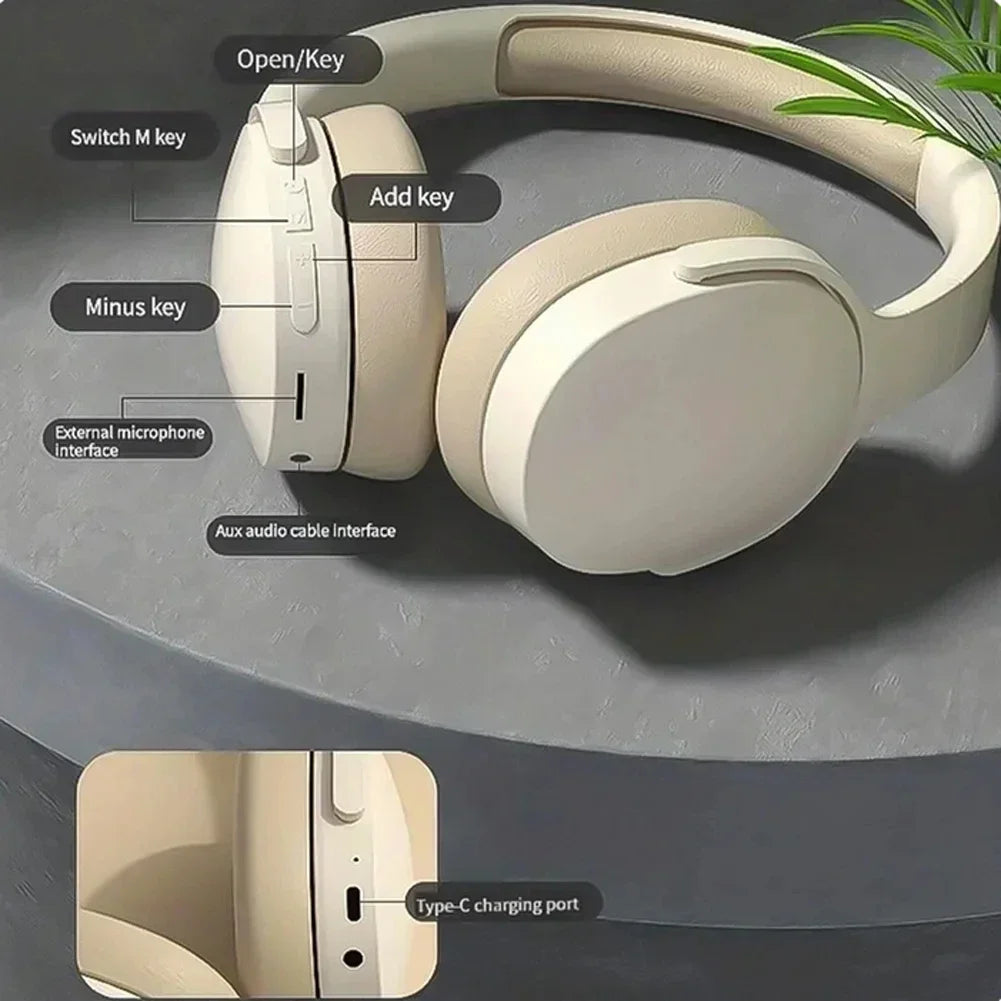 NNEOBA Bluetooth Wireless Headphone Khaki - Image 4