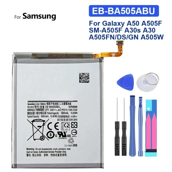 Battery for Galaxy A71 A70 A60 A53 A51 5G A50 A42 A72 A41 A40 A31 A21S A20E A10E A13 SM-A705 SM-A5360 A5360 A33