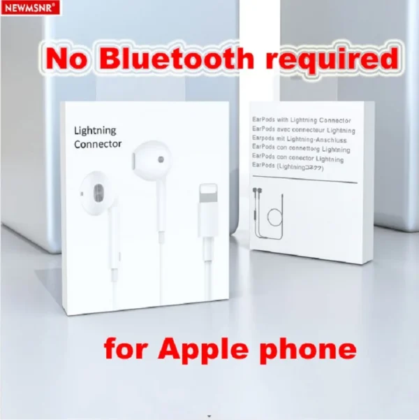 Wired Earphones for Apple Lightning Iphone 11-17 Pro Max Mini X XS XR X 7 8 6 plus (No Bluetooth Required)