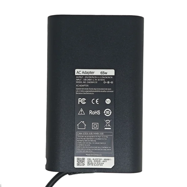 DELL Latitude 7420 7370 7275 5285 5420 5520 7320 7410 5179 7390 5290 5320 Power Cord 65W USB Type C Laptop Adapter Charger