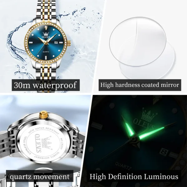 OLEVS Watch for Women High-End Quartz Ladies Elegant Wristwatch