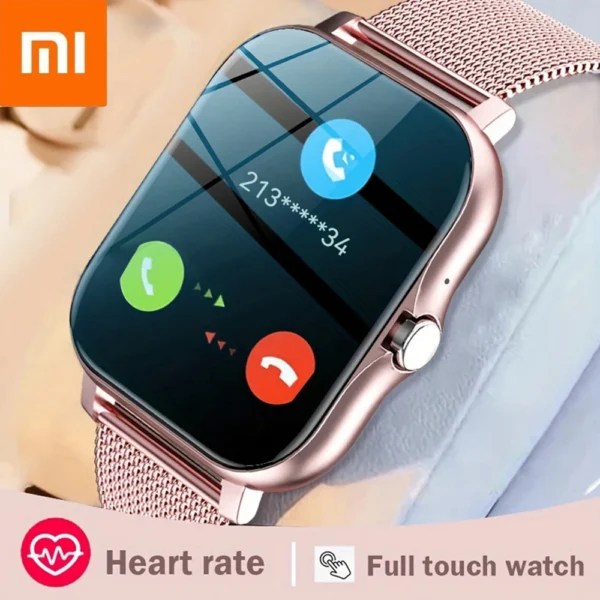 Smartwatch Android Phone 1.44" Color Screen Full Touch Custom Dial Smart Watch Women Bluetooth Call Smart Watch Men