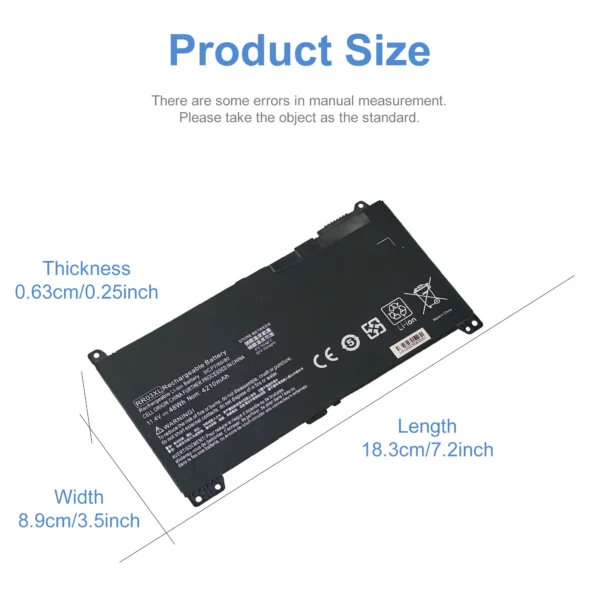 Hp Probook 430 440 450 455 470 G4 G5 HSTNN-PB6W HSTNN-UB7C HSTNN-LB71 11.4V 48WH