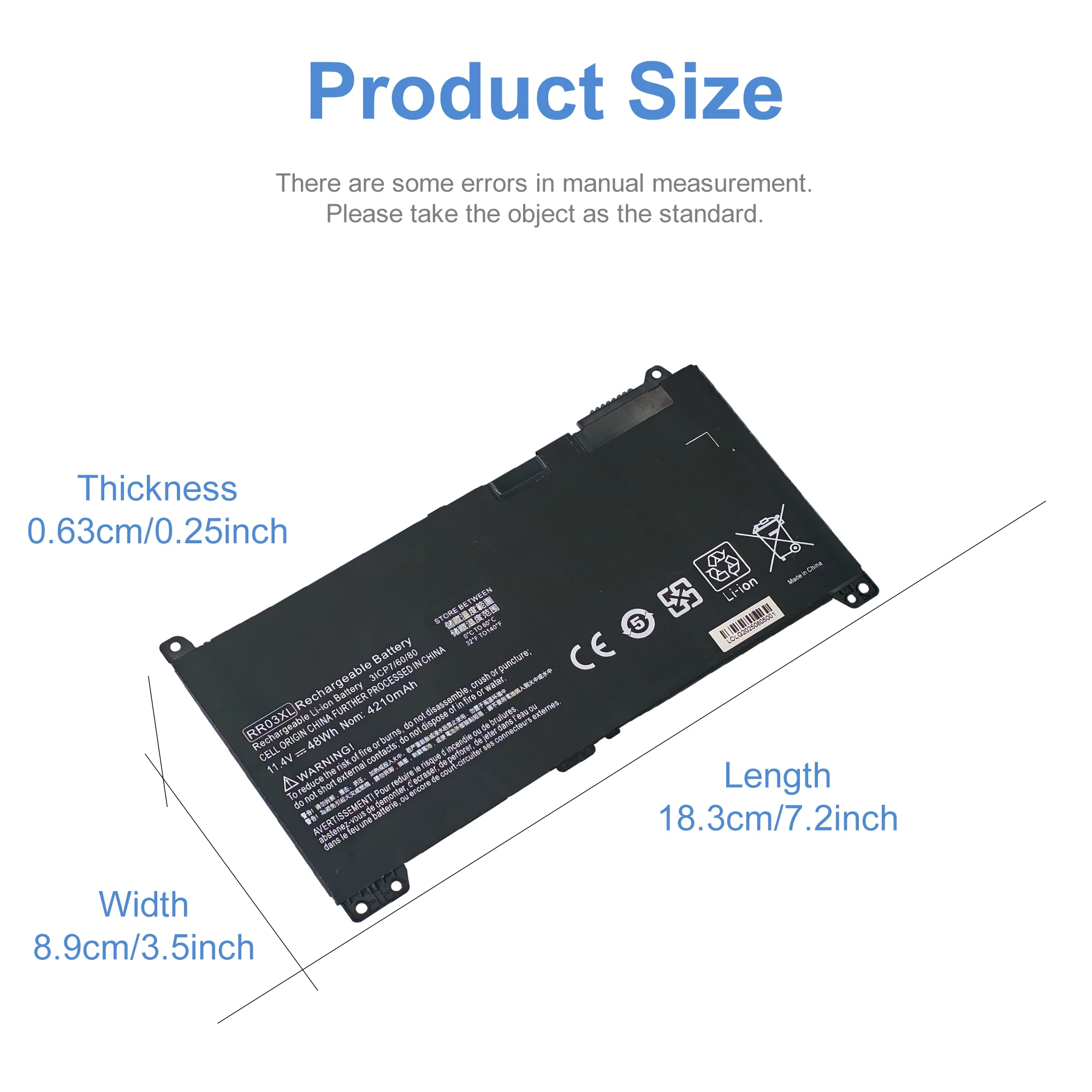 Hp Probook 430 440 450 455 470 G4 G5 HSTNN-PB6W HSTNN-UB7C HSTNN-LB71 11.4V 48WH - Image 3