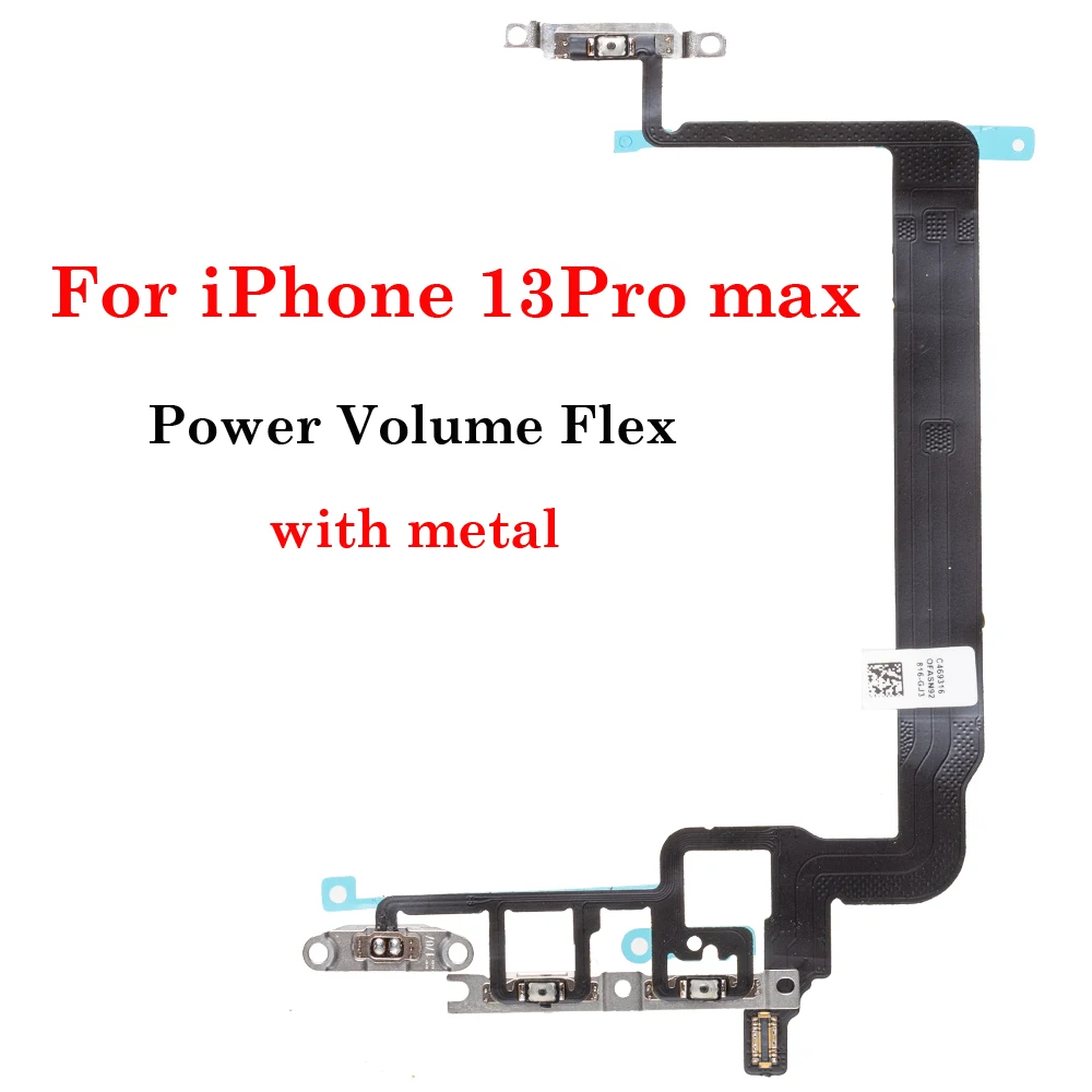 Iphone 12 13 14 plus Pro Max Mini Power on off Volume up down Switch Side Button Flex Cable - Image 8