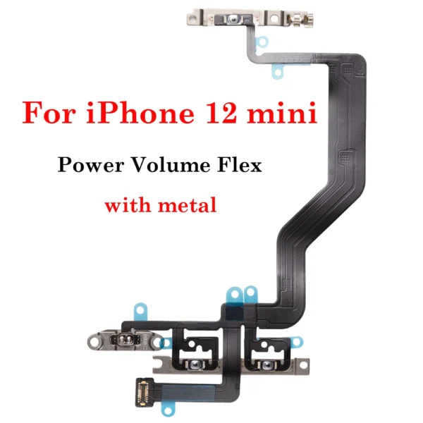 Iphone 12 13 14 plus Pro Max Mini Power on off Volume up down Switch Side Button Flex Cable